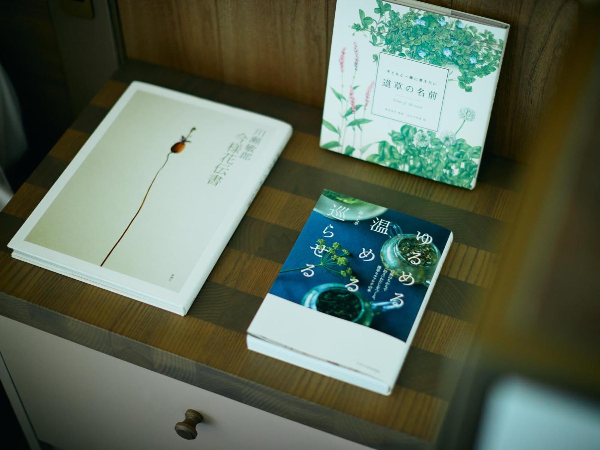 Good Nature Hotel Kyoto Rom bilde A collection of books on Chinese medicine